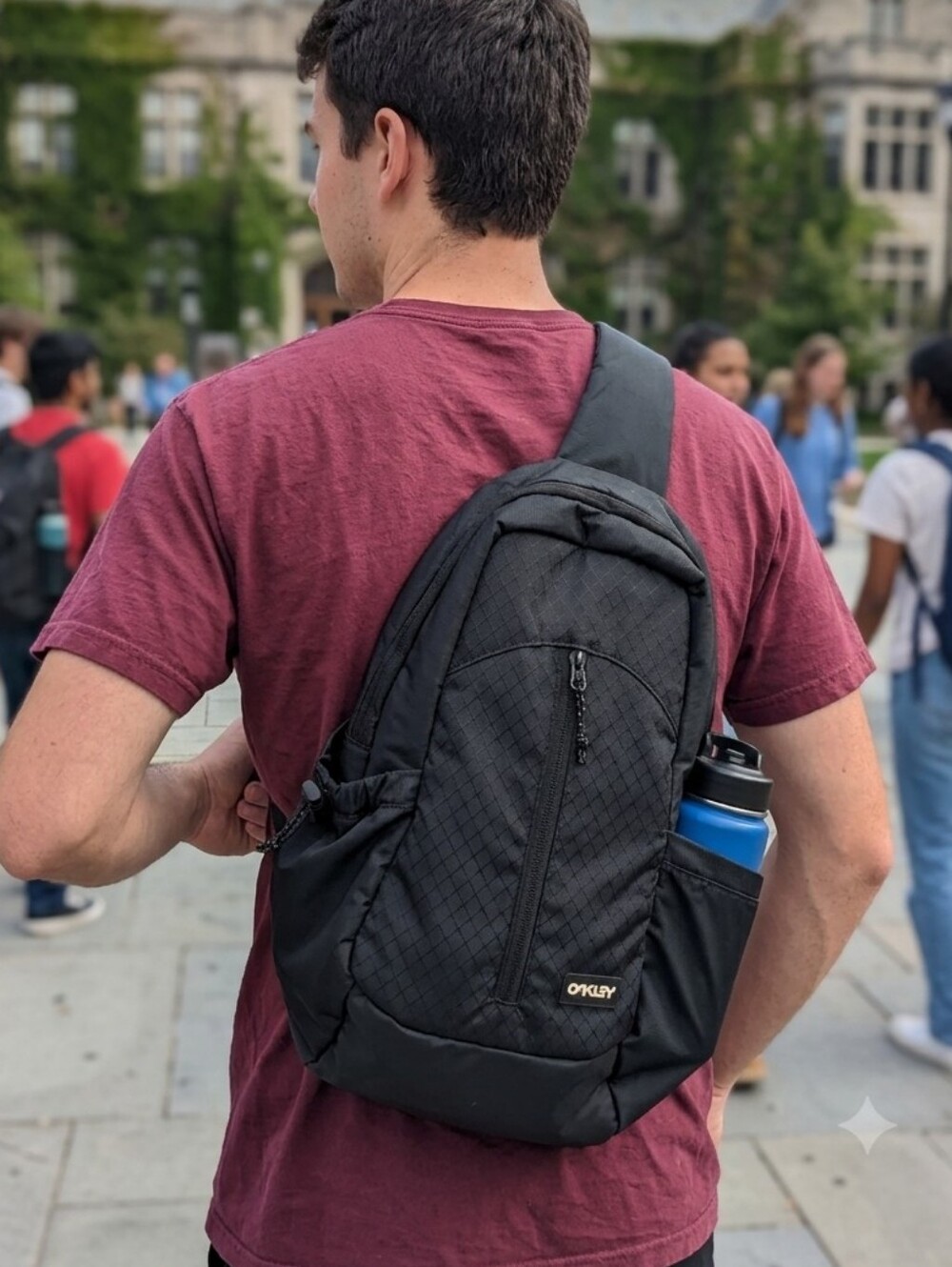 Oakley Black Sling Backpack for Men